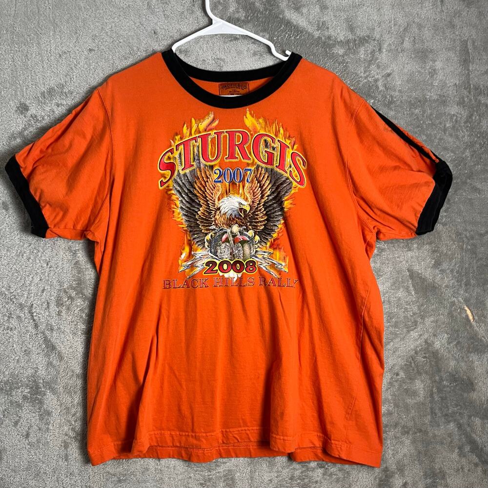 Vintage Sturgis 2008 Biker Graphic T Shirt Streetwear Vibes Streetwear XL Y2K